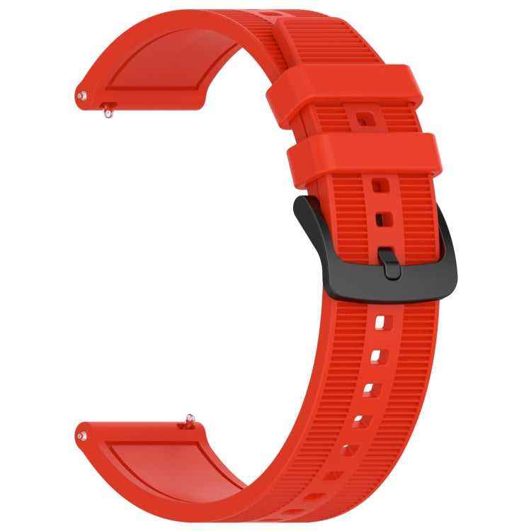 For Garmin Vivoactive 4 22mm Textured Silicone Solid Color Watch Band(Red) - Watch Bands by PMC TechLife | Online Shopping South Africa | PMC TechLife