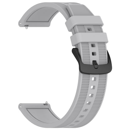 For Garmin Vivoactive 4 22mm Textured Silicone Solid Color Watch Band(Grey) - Watch Bands by PMC Jewellery | Online Shopping South Africa | PMC Jewellery