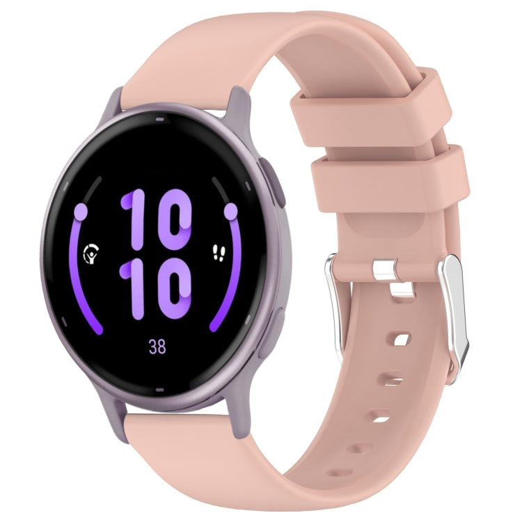 Compatible with Garmin Vivoactive 5 20mm Smooth Solid Color Silicone Watch Band(Pink) - Watch Bands by PMC Jewellery | Online Shopping South Africa | PMC Jewellery | Buy Now Pay Later Mobicred