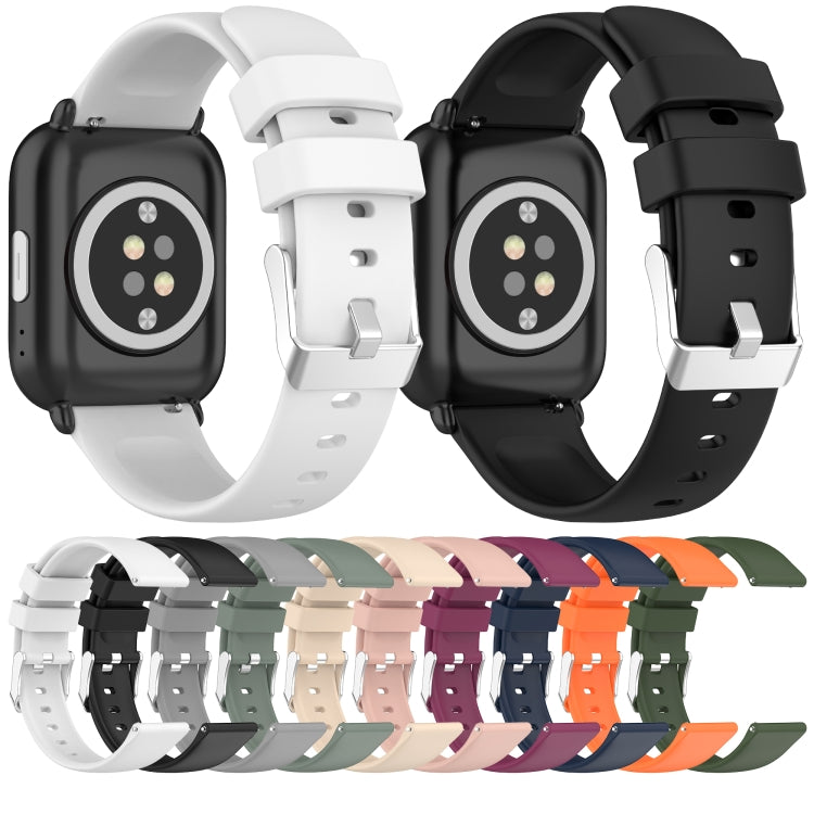 For Samsung Galaxy Watch 6 40mm 20mm Smooth Solid Color Silicone Watch Band(Black) - Watch Bands by PMC TechLife | Online Shopping South Africa | PMC TechLife | Buy Now Pay Later Mobicred