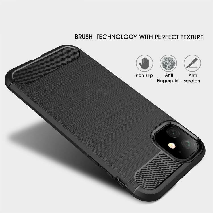 For iPhone 11 Brushed Texture Carbon Fiber TPU Case (Black) - free shipping - PMC TechLife - Order now!