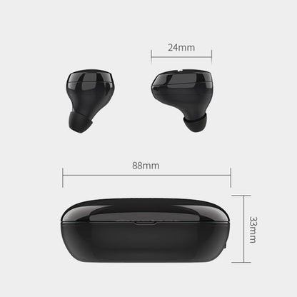 OneDer W12 Wireless Earphone with Waterproof IPX5 HD Stereo Sound TWS Bluetooth Earphone(Black) - TWS Earphone by OneDer | Online Shopping South Africa | PMC Jewellery | Buy Now Pay Later Mobicred