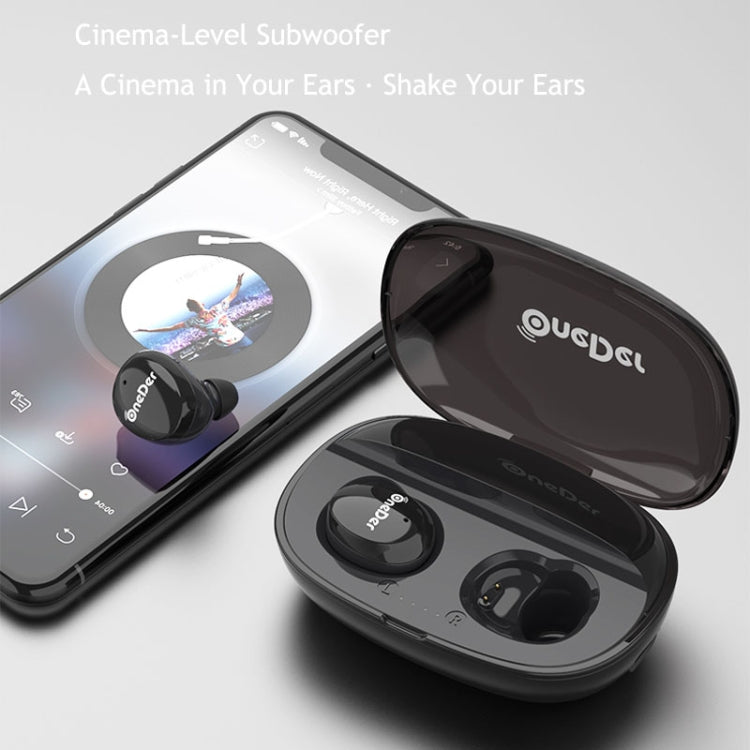 OneDer W12 Wireless Earphone with Waterproof IPX5 HD Stereo Sound TWS Bluetooth Earphone(Black) - TWS Earphone by OneDer | Online Shopping South Africa | PMC Jewellery