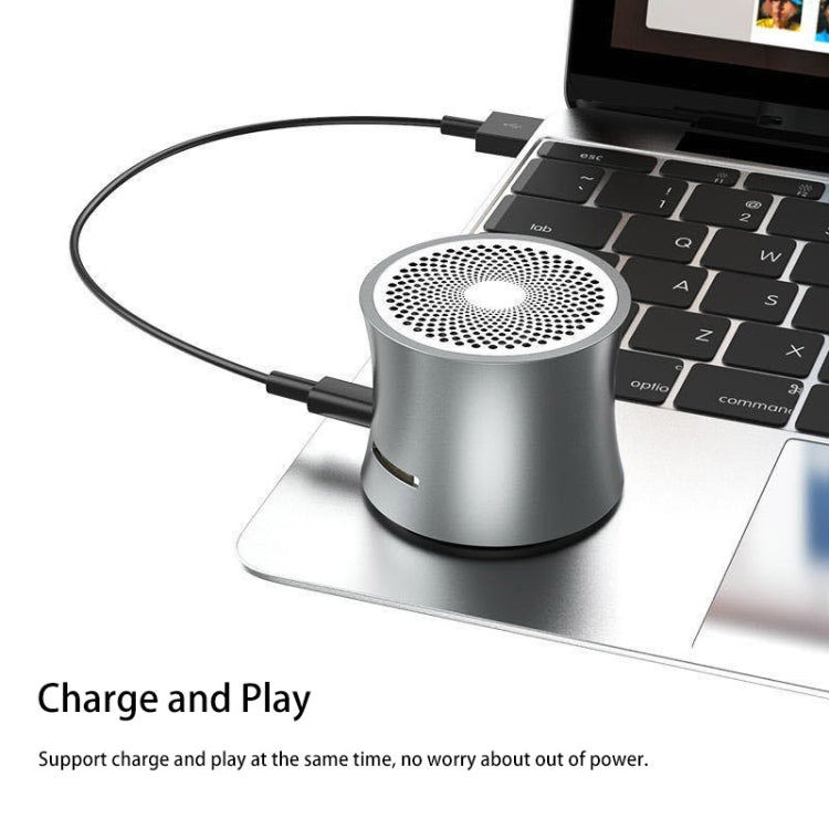EWA A104 Bluetooth Speaker MP3 Player Portable Speaker Metallic USB Input MP3 Player Stereo Multimedia Speaker(Silver) - Mini Speaker by EWA | Online Shopping South Africa | PMC TechLife | Buy Now Pay Later Mobicred
