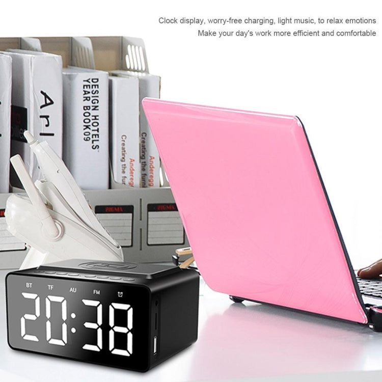 AEC BT508 Wireless Charging Bluetooth Speaker LED Alarm Clock Power Bank Three-In-One Speaker - free shipping - PMC TechLife - Order now!