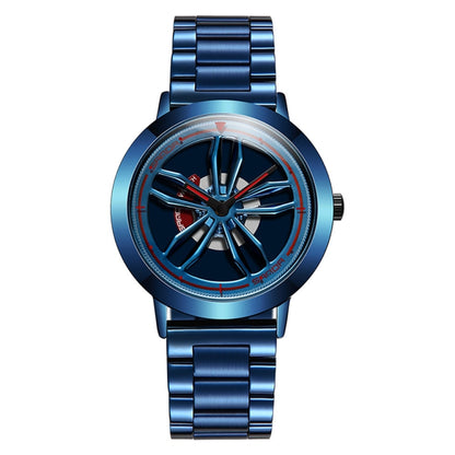 SANDA1009 Watch Man Student Casual Waterproof Steel Band Watch Man(Blue) - Sport Watches by SANDA | Online Shopping South Africa | PMC Jewellery | Buy Now Pay Later Mobicred