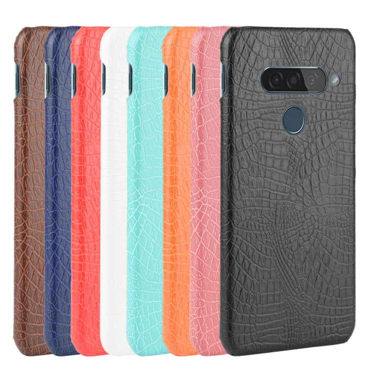 For LG G8S ThinQ Shockproof Crocodile Texture PC + PU Case(Light green) - LG Cases by PMC TechLife | Online Shopping South Africa | PMC TechLife | Buy Now Pay Later Mobicred