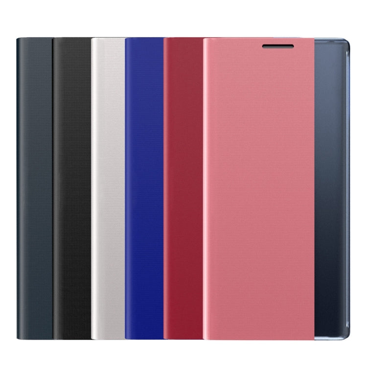 For Samsung Galaxy S10 Plus Plain Texture Cloth Attraction Flip Holder Leather Phone Case(Black) - Galaxy Phone Cases by PMC TechLife | Online Shopping South Africa | PMC TechLife | Buy Now Pay Later Mobicred