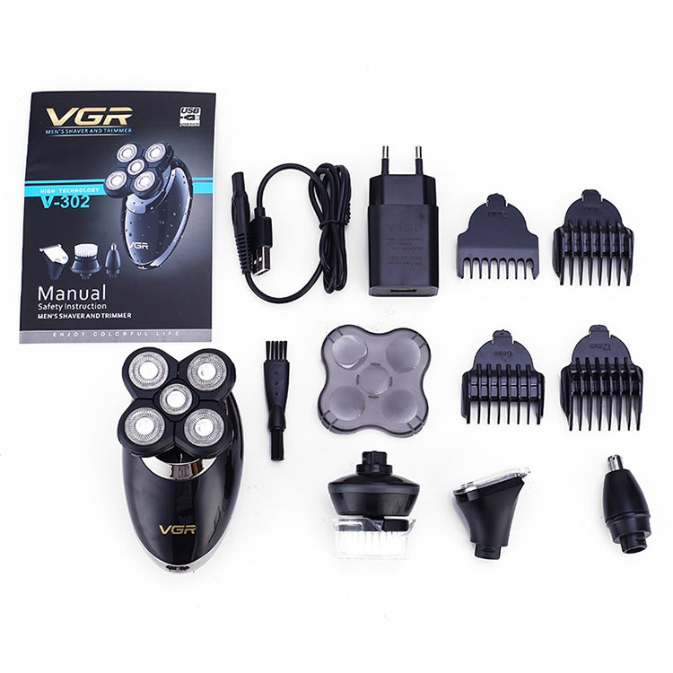 VGR V-302 5W 4 in 1 USB Multi-function Electric Shaver, Plug Type: EU Plug - Electric Shavers by VGR | Online Shopping South Africa | PMC Jewellery