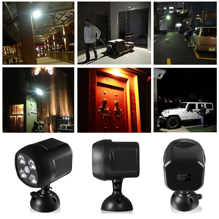 3W 4 LEDs SMD 3535 Outdoor Lighting Wireless Motion Sensor Outside Spotlight LED Wall Light - Sensor LED Lights by PMC TechLife | Online Shopping South Africa | PMC TechLife