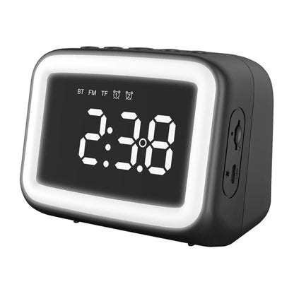 AEC BT-511 Mini LED HD Mirror Bluetooth Speaker, Support 32GB TF Card & 3.5mm AUX & Dual Alarm Clock & Real-time Temperature & Hands-free Calling(Black) - Mini Speaker by AEC | Online Shopping South Africa | PMC Jewellery | Buy Now Pay Later Mobicred