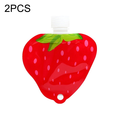 2 PCS Portable Silicone Lotion Bottle Hand Sanitizer Bottle Travel Soft Pack Shampoo Shower Gel Bottle( Strawberry red) - Cosmetics bottle by PMC Jewellery | Online Shopping South Africa | PMC Jewellery