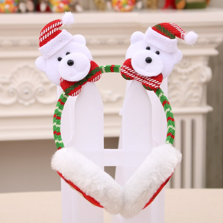 Women Men Christmas Earmuffs Head Hoop Cute Cartoon Decoration for For Winter(Little Bear) - Wearable Decoration by PMC Jewellery | Online Shopping South Africa | PMC Jewellery
