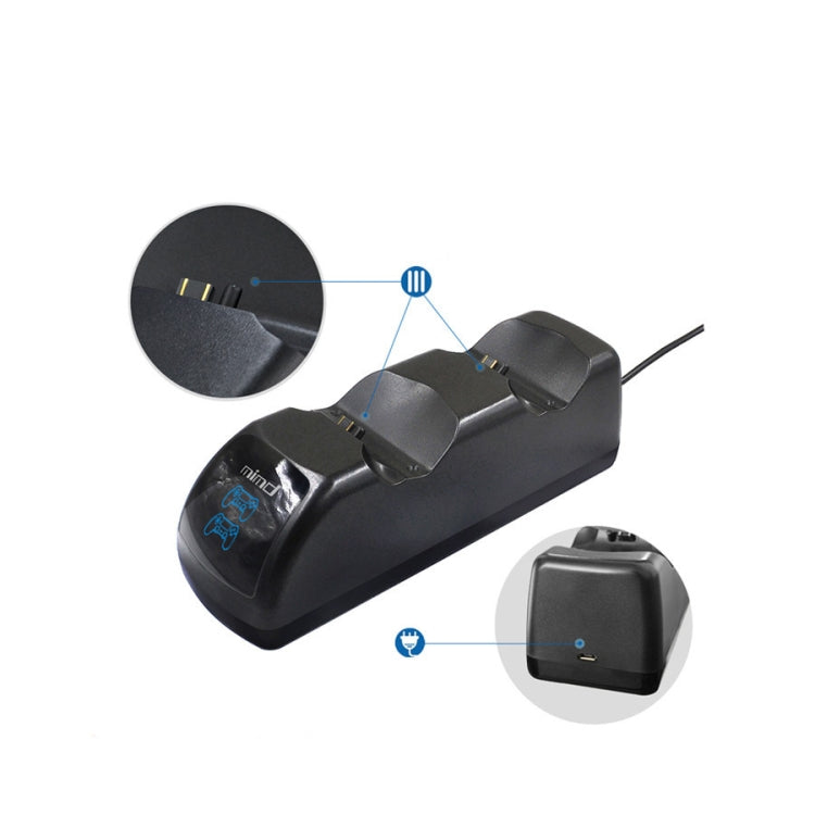 USB Dual Charger Dock Station with LED Indicator for PS4 Wireless Controller(Black) - free shipping - PMC TechLife - Order now!