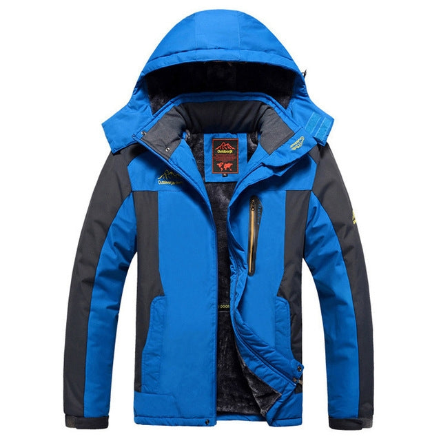 Winter Fleece Military Jackets Men Windproof Waterproof Outwear Parka Windbreaker Warm Coat, Size:XXXXXXL(Blue) - Loose Coat by PMC Jewellery | Online Shopping South Africa | PMC Jewellery