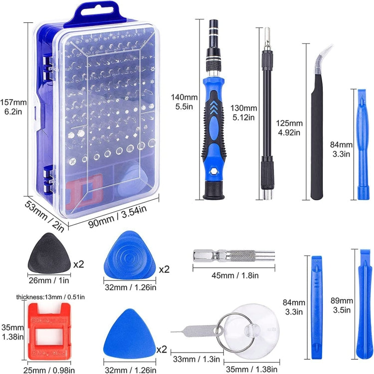 110 in 1 Magnetic Plum Screwdriver Mobile Phone Disassembly Repair Tool(Blue) - Screwdriver Set by PMC Jewellery | Online Shopping South Africa | PMC Jewellery