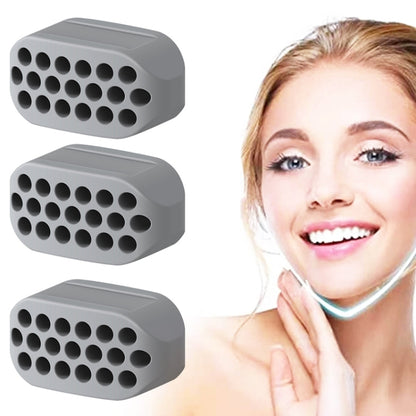 3PCS 4th Generation Masseter Ball Mandibular Trainer Facial Muscle Trainer Silicone Face-Lifting Device(Gray) - Corrector by PMC Jewellery | Online Shopping South Africa | PMC Jewellery