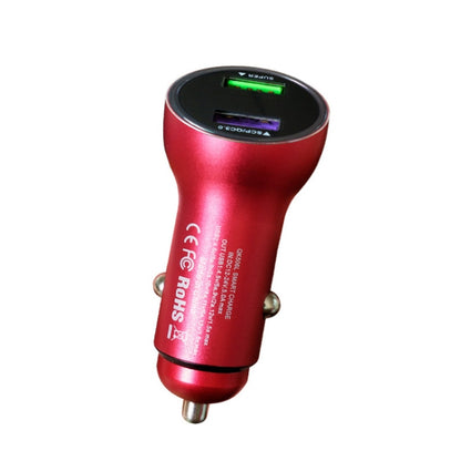 QIAKEY QK506L Dual Ports Fast Charge Car Charger(Red) - Car Charger by QIAKEY | Online Shopping South Africa | PMC Jewellery