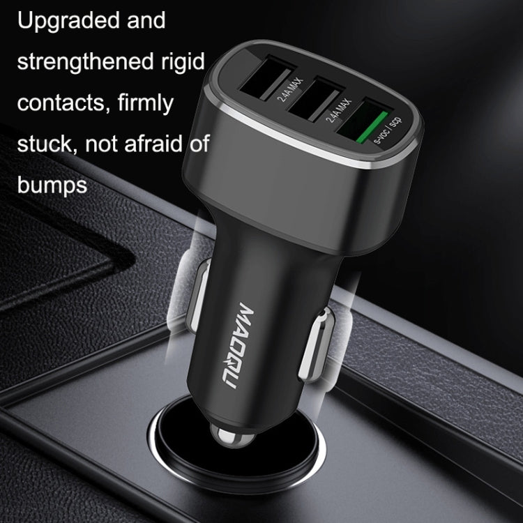 QIAKEY GT680 3 USB Ports Fast Charge Car Charger(Gray) - Car Charger by QIAKEY | Online Shopping South Africa | PMC Jewellery