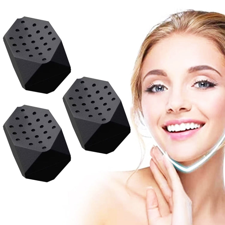 3PCS 7th Generation Masseter Ball Mandibular Trainer Facial Muscle Trainer Silicone Face-Lifting Device(Black) - Corrector by PMC Jewellery | Online Shopping South Africa | PMC Jewellery