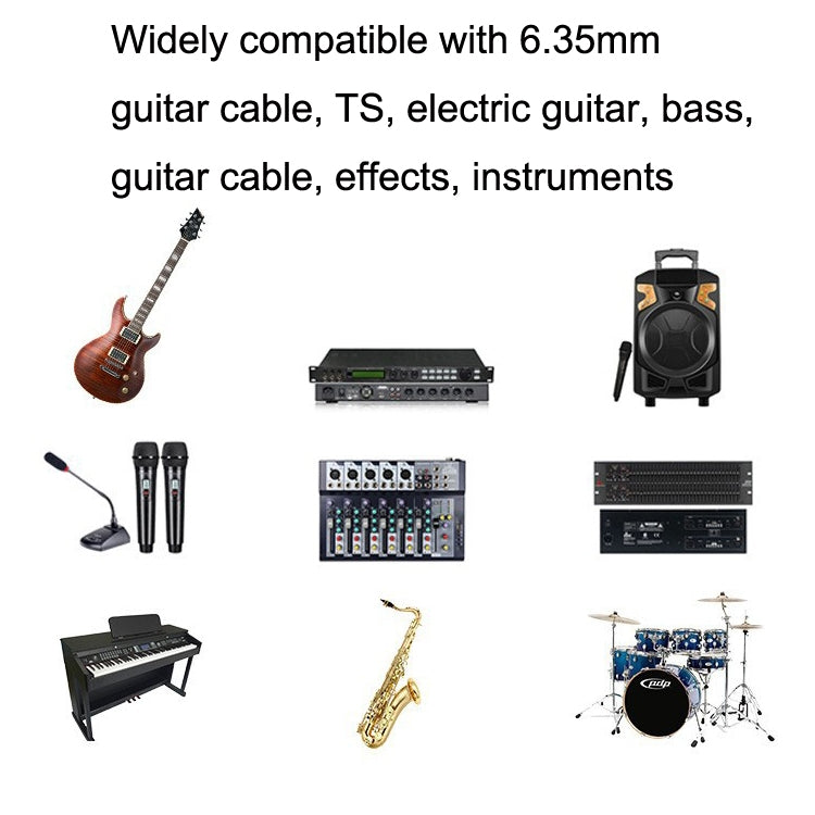 10m 1 Straight Head +1 Elbow Head 6.35mm Guitar Cable Oxygen-Free Copper Core TS Large Two-core Cable - free shipping - PMC TechLife - Order now!