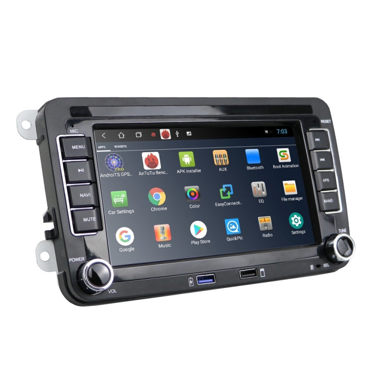 For Volkswagen Q3300KT 7-inch 1+16G Car Multimedia Player Navigation Bluetooth Reversing Integrated Machine Android 10.0, Style:Standard+12Lights Camera - Car MP3 & MP4 & MP5 by PMC Jewellery | Online Shopping South Africa | PMC Jewellery