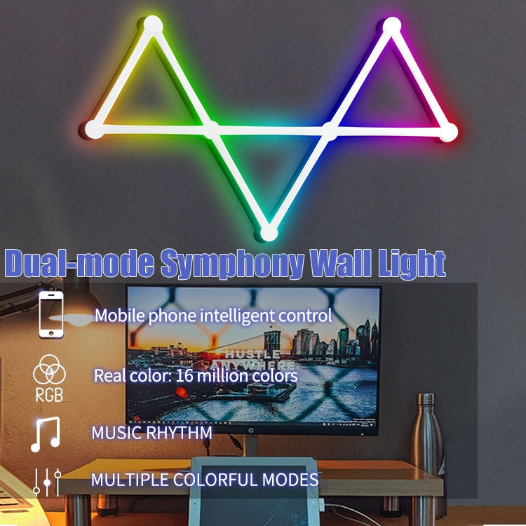 JSK-P22 Smart RGB Mosaic Light Rhythm Light Support Amazon Alexa / Google Assistant /DuerOS UK Plug(Black) - Novelty Lighting by PMC Jewellery | Online Shopping South Africa | PMC Jewellery
