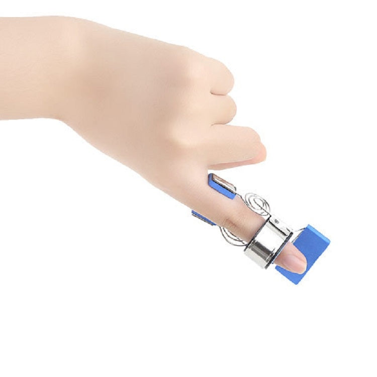 Stainless Steel Finger Exercise Finger Joint Orthosis Fracture Fixation Splint Active Straight Hand Protection Sleeve, Size:M(Blue) - Corrector by PMC Jewellery | Online Shopping South Africa | PMC Jewellery