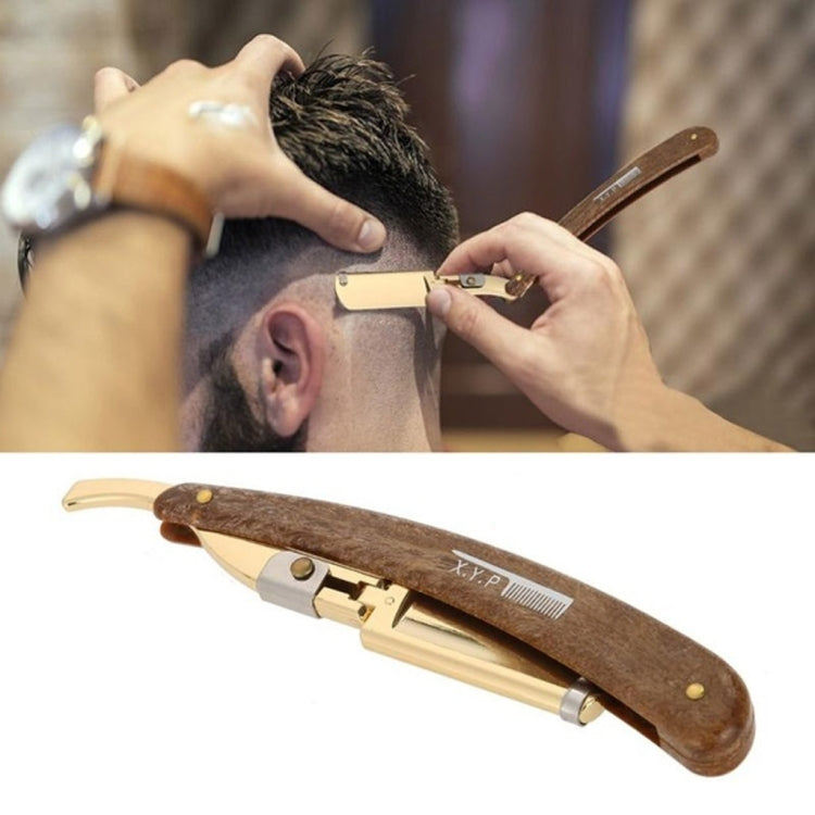 Manual Razor Folding Wooden Handle Men's Razor, Color:Gold - Manual Razor by PMC Jewellery | Online Shopping South Africa | PMC Jewellery