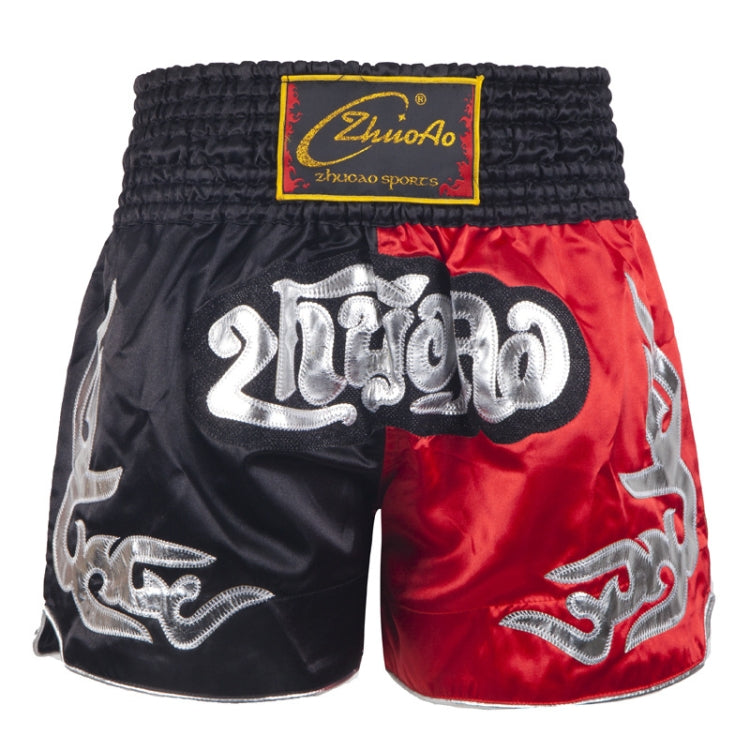 ZhuoAo Muay Thai/Boxing/Sanshou/Fighting Shorts for Men and Women, Size:S(Classic Red Black) - Sportswear by ZhuoAo | Online Shopping South Africa | PMC Jewellery