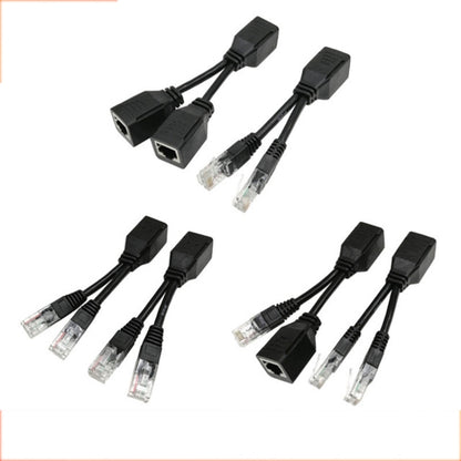 2 Sets RJ45 Network Signal Splitter Upoe Separation Cable, Style:U-01 4 Crystal Heads - Lan Cable and Tools by PMC Jewellery | Online Shopping South Africa | PMC Jewellery