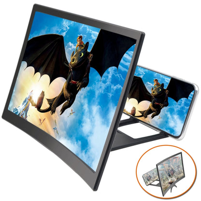 L6 12 inch Curved Screen Mobile Phone Screen Magnifier 3D High-definition Screen Magnifier Multifunctional Lazy Bracket - Screen Magnifier by PMC Jewellery | Online Shopping South Africa | PMC Jewellery