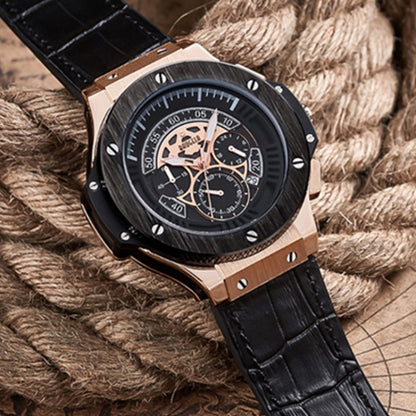 BAOGELA 1910 Multifunction Watch Outdoor Sports Calendar Quartz Mens Watch(Rose Gold Shell) - Sport Watches by BAOGELA | Online Shopping South Africa | PMC Jewellery | Buy Now Pay Later Mobicred