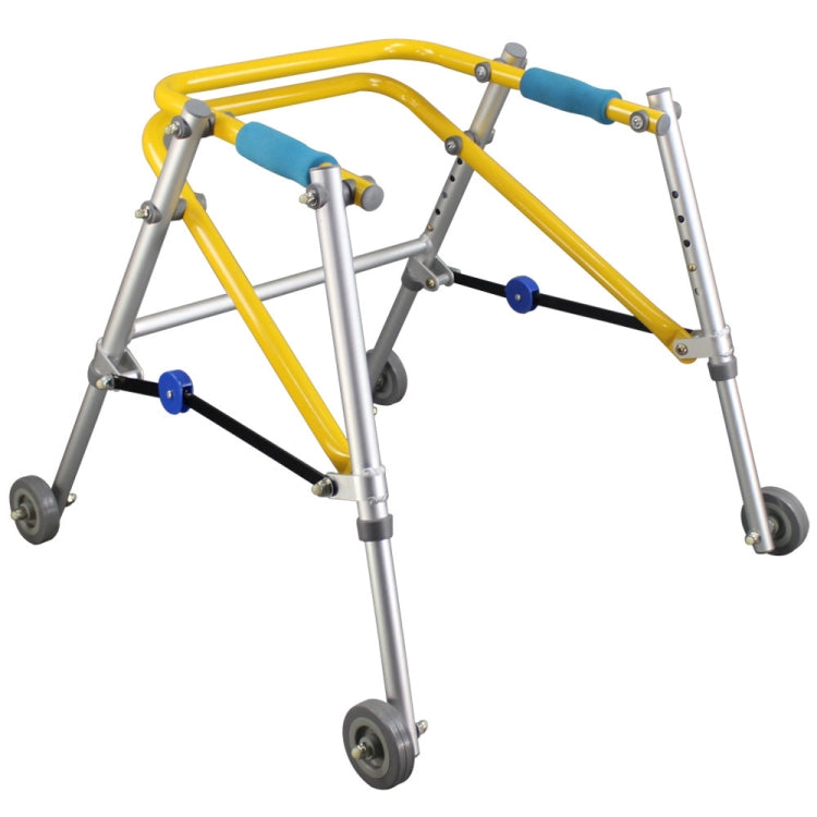 Directional Four-wheel Walker With Cerebral Palsy Children Rehabilitation Training Equipment Walker Standing Frame, Specification: 4071 Large(Foggy Silver) - Mobility Aids by PMC Jewellery | Online Shopping South Africa | PMC Jewellery