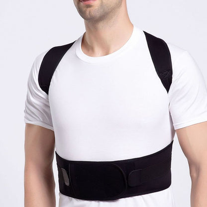 Male Female Adjustable Magnetic Posture Corrector Corset Back Men Brace Back Shoulder Belt Lumbar Support Straight, Size:M (Black) - Corrector by PMC Jewellery | Online Shopping South Africa | PMC Jewellery