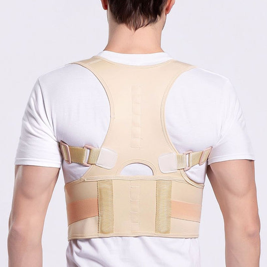 Male Female Adjustable Magnetic Posture Corrector Corset Back Men Brace Back Shoulder Belt Lumbar Support Straight, Size:XXL (Skin Color) - Corrector by PMC Jewellery | Online Shopping South Africa | PMC Jewellery