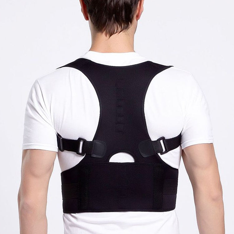 Male Female Adjustable Magnetic Posture Corrector Corset Back Men Brace Back Shoulder Belt Lumbar Support Straight, Size:XXXL (Black) - Corrector by PMC Jewellery | Online Shopping South Africa | PMC Jewellery