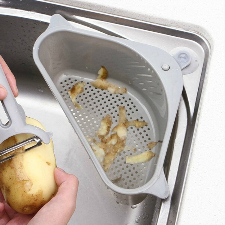 Kitchen Vegetable Rack Household Sink Drain Rack Triangle Storage Hanger Free Punch Tray Hanging Basket(Gray) - Filters by PMC TechLife | Online Shopping South Africa | PMC TechLife