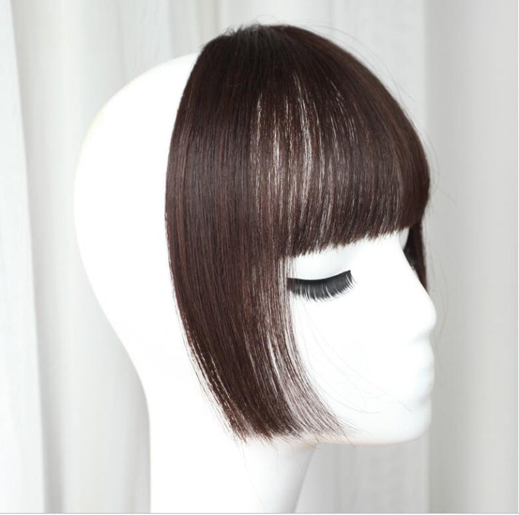 Women Fake Fringe Clip In Bangs Hair Extensions with High Temperature Synthetic Fiber(Dark Brown) - Wigs by PMC Jewellery | Online Shopping South Africa | PMC Jewellery