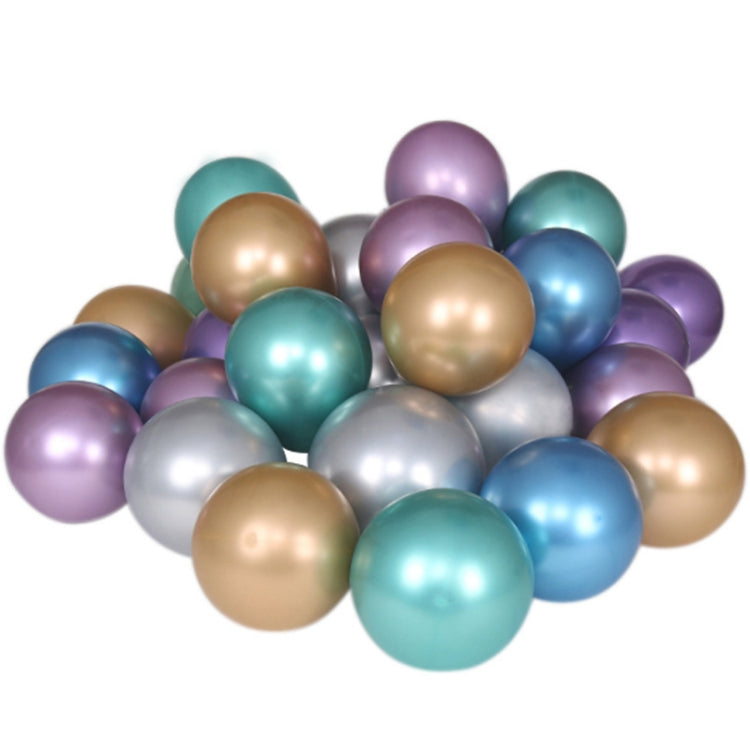 50 PCS 12inch Glossy Metal Pearl Latex Balloons Metallic Color Inflatable Air Ball Birthday Party Decor(Purple) - Balloons by PMC Jewellery | Online Shopping South Africa | PMC Jewellery