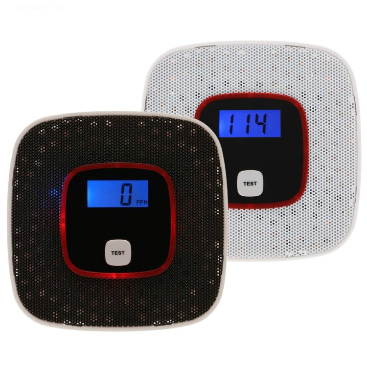 Carbon Monoxide Detector Gas Alarm Sensor Poisoning Gas Tester Human Voice Warning Detector with LCD Display(White) - Smoke Gas Detector by PMC TechLife | Online Shopping South Africa | PMC TechLife