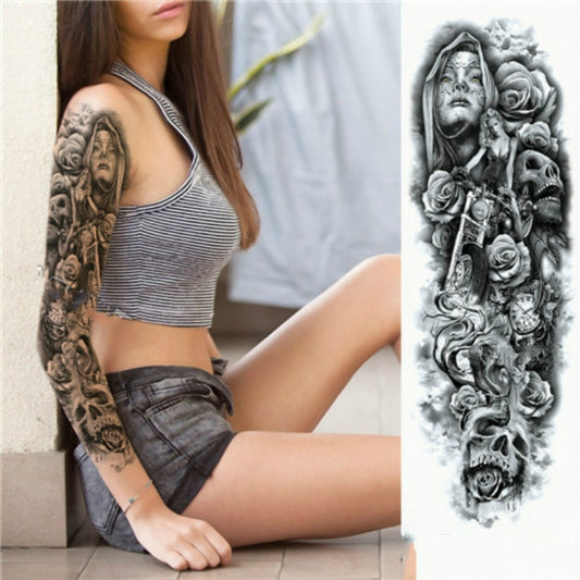 2 PCS Large Arm Sleeve Waterproof Temporary Tattoo Sticker(TQB-001) - Sticker by PMC Jewellery | Online Shopping South Africa | PMC Jewellery