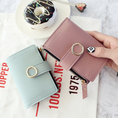 Women Wallets Small Fashion Leather Purse Ladies Card Bag For Female Purse Money Clip Wallet(Black) - Wallets by PMC Jewellery | Online Shopping South Africa | PMC Jewellery