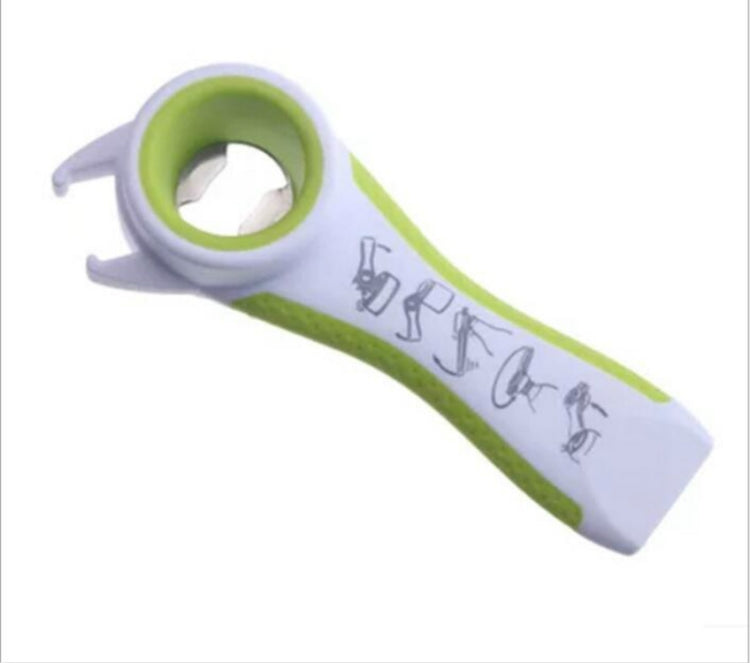 5 in 1 Multifunctional Plastic Bottle Opener Beer Opener Kitchen Tool(White&Green) - Openers by PMC Jewellery | Online Shopping South Africa | PMC Jewellery