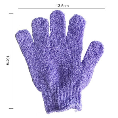 5 PCS Shower Bath Gloves Exfoliating Spa Massage Scrub Body Glove(Purple) - Bath Brushes & Sponges by PMC Jewellery | Online Shopping South Africa | PMC Jewellery