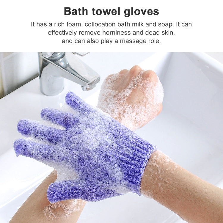 5 PCS Shower Bath Gloves Exfoliating Spa Massage Scrub Body Glove(Blue) - Bath Brushes & Sponges by PMC Jewellery | Online Shopping South Africa | PMC Jewellery