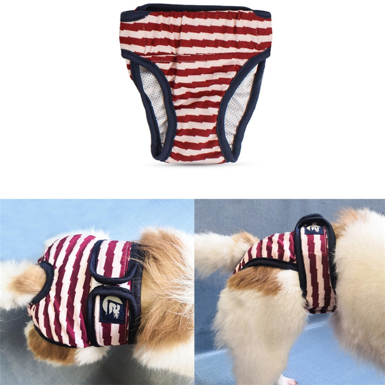 Pet Striped Physiological Pants Dog Menstrual Pants, Size: S(Red) - Physiological Pants by PMC Jewellery | Online Shopping South Africa | PMC Jewellery