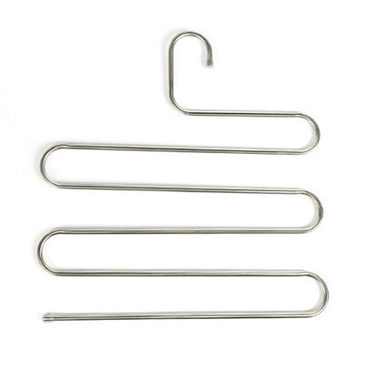 5 Layers S Shape Multi-Functional Clothes Hangers Pants Storage Hangers - Shelf & Hooks by PMC Jewellery | Online Shopping South Africa | PMC Jewellery