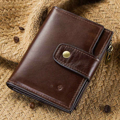 Men Leather Wallet Smart Bluetooth Antimagnetic RFID Anti-Lost Anti-Theft Multi-Function Coin Purse - Antimagnetic RFID Package by PMC Jewellery | Online Shopping South Africa | PMC Jewellery | Buy Now Pay Later Mobicred