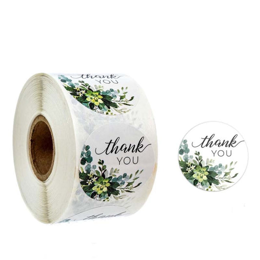 Roll Flower Thank You Sticker Birthday Party Wedding Decoration, Size: 2.5cm/1inch(A-13) - Sticker & Tags by PMC Jewellery | Online Shopping South Africa | PMC Jewellery